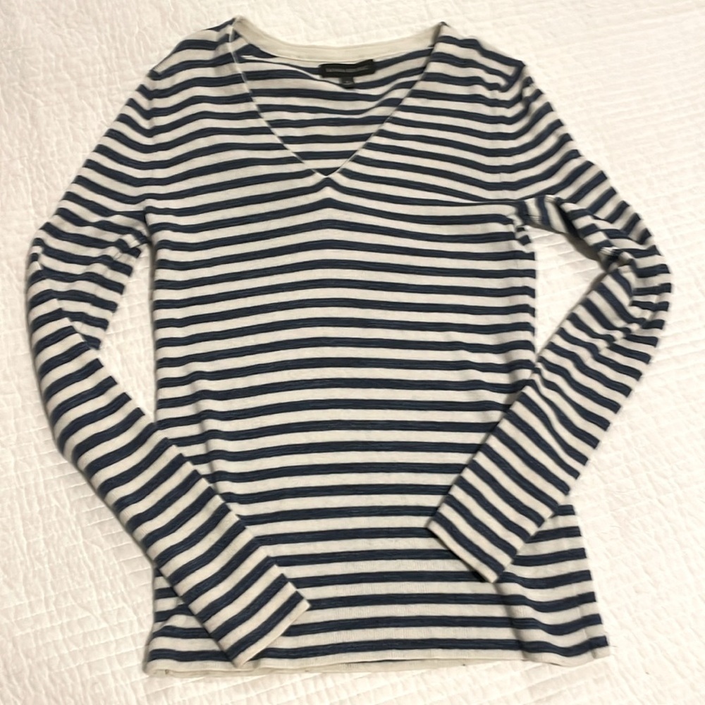 Banana Republic Skinny Striped Ribbed Sweater Top